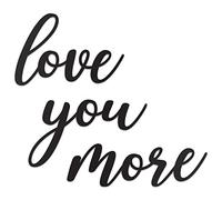 Vivegate Panneau « Love You More » - 63,5 x 53,3 cm - Décoration murale moderne en métal pour accrocher n'importe quelle pièce - Belle décoration murale « I Love You Most »