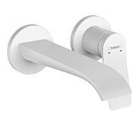 Hansgrohe Mitigeur de lavabo encastré Vivenis 75050700 pour montage mural 195 mm blanc mat