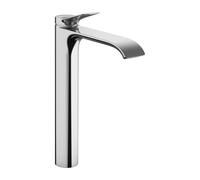 Vivenis Mitigeur de lavabo surélevé 250 sans tirette ni vidage, bec cascade, chrome (75042000)