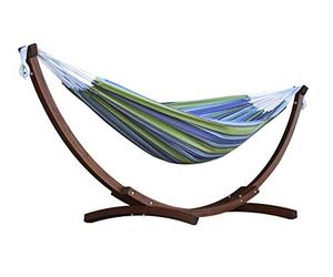 Vivere C8SPCT-24 Double hamac Coton avec Solide Support en pin - Oasis