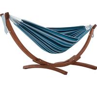 Vivere C8SPCT-34 Double hamac Coton avec Solide Support en pin-Blue Lagoon