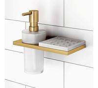 Viverso x add Distributeur de savon et insert en silicone avec support mural double, VU9400XX+VU9500BG+VA1500XX+VA1401BG,