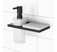 Viverso x add Distributeur de savon et insert en silicone avec support mural double, VU9400XX+VU9500MB+VA1500XX+VA1401MB,