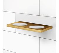 Viverso x add Support mural double pour distributeur de savon, porte-savon, gobelet et insert en silicone, VA1401BG,