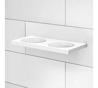 Viverso x add Support mural double pour distributeur de savon, porte-savon, gobelet et insert en silicone, VA1401MW,