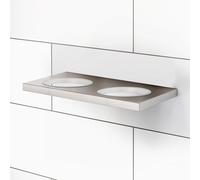 Viverso x add Support mural double pour distributeur de savon, porte-savon, gobelet et insert en silicone, VA1401BN,