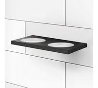 Viverso x add Support mural double pour distributeur de savon, porte-savon, gobelet et insert en silicone, VA1401MB,
