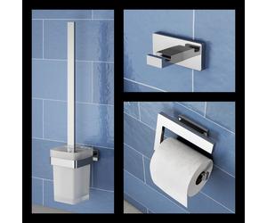 Viverso x evolution Ensemble d’accessoires de salle de bains 3 en 1, VS3000CR+VS2100CR+VS4000CR,