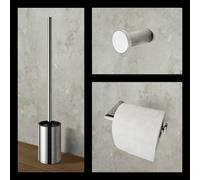 Viverso x match Ensemble d’accessoires de salle de bains 3 en 1, VU3012CR+VE2200CR+VU4000CR,