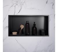 Viverso x wall Niche murale en acier inoxydable l: 600 H: 300 mm, avec cadre slim, VU9801BB,