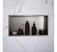 Viverso x wall Niche murale en acier inoxydable l: 600 H: 300 mm, avec cadre slim, VU9801BS,