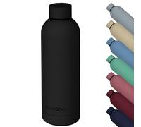 Bouteille, gourde isotherme chaud ou froid en acier inoxydable, réutilisable - 500 ml - Noir - Vivezen