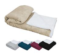 Vivezen - Couverture, Plaid Polaire 150 x 200 cm ou 220 x 240 en Flanelle et Sherpa Ultra Doux - 5 Coloris