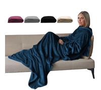 Vivezen - Couverture polaire plaid intégral avec manches et poche - Taille adulte - Plusieurs coloris