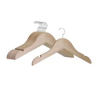 Vivezen Cintres bébé Lot de 10 28,5 cm crochet pivotant à 360° Bois clair
