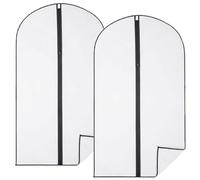 Vivezen - Lot de 2 housses pour vêtements à suspendre avec zip - Opaque