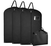 Vivezen - Lot de 3 housses pour vêtements à suspendre, premium pliable avec fenêtre transparente - Noir