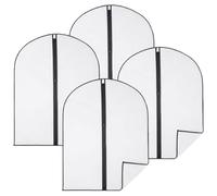 Housse à vêtements - Lot de 4 - 60 x 80 cm - Opaque - à suspendre avec zip
