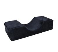 Vivezen - Oreiller ergonomique, coussin pour extension de cils forme U déhoussable - Noir