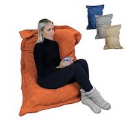 Pouf, fauteuil d'intérieur déhoussable - 90 x 140 cm - Sherpa - Terracotta - Vivezen Terracotta G