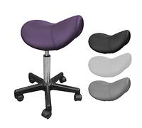 Vivezen - Tabouret Ergonomique, Selle de Cheval à roulettes réglable en Hauteur de 49.5 à 68 cm et pivotable à 360° - 4 Coloris