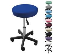 Tabouret rond à roulettes - bleu foncé