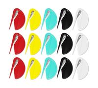 VIVIIHOO 15 Piece Letter Opener & Parcel Opener Mini - Couteau à aluminium efficace avec des bords tranchants pour enveloppes, colis et papier découpé en 5 couleurs (noir, blanc, rouge, jaune et vert)