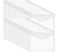 VIVIIHOO 25 Pochettes à Documents A5 Perforées, Chemises Transparentes A5, Porte-Documents A5, Feuilles de Rangement A5, Dossiers A5, Pochettes Transparentes A5, Enveloppes à Documents A5