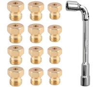 VIVIIHOO - Gicleur Gaz Butane Universel avec Clé, Kit de 13 Pièces pour Conversion Gaz Ville/Bouteille, Injecteurs pour Bruleur Gazinière