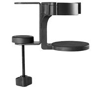 Vivo CUP1 Porte-gobelet réglable pour Bureau et lit, Anti-déversement, Support pour Gourde, Tasses à café, Facile à Installer, Montage en Surface Horizontal ou Vertical, Noir