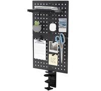 VIVO PP-DK12 Panneau perforé de bureau à pince en acier, panneau d'intimité 30,5 x 50,8 cm, organisateur d'accessoires, placement au-dessus ou sous le bureau