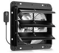 VIVOHOME 250mm Ventilateur d'Extraction à Volets 10 Vitesses Réglables | Extracteur d'Air Industriel Mural Moteur EC pour Serre Sous-Sol Garage Combles Ateliers et Cuisine