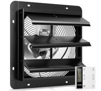 VIVOHOME 300mm Ventilateur d'Extraction à Volets avec Moteur EC 1305m³/h | Extracteur d'Air Industriel Mural avec Minuterie Vitesses Réglables pour Serre Sous-Sol Garage Combles Ateliers