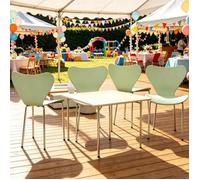 VIVOLILV Lot de 4 Chaises de Salle Manger,Scandinave,Empilable,Chaises de Cuisine Siège en PP Plastique,46x42x84 cm,Vert menthe