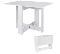 VIVOLILV Table à Manger -Table à Manger Pliante Cuisine - 102,5x76x73 cm - Blanc - Pour Petits Espaces
