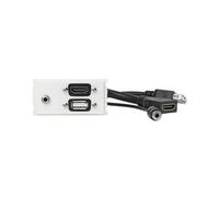 Vivolink WI221281 prise de courant HDMI + USB A + 3,5 mm Blanc