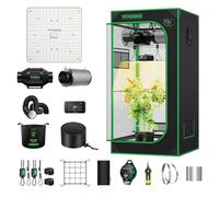 VIVOSUN Kit Complet de Tente de Culture 60x60x120cm, Système Automatique Plante avec WiFi, Lampe de Croissance LED Spectre Complet, Ventilation Haute Efficacité et Contrôleur GrowHub E42