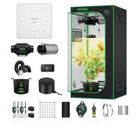 VIVOSUN Kit Tente Culture 80x80x160 cm, LED 150W, GrowHub E42A | Ventilation Circulation avec Contrôleur Growhub E42A, Kit Tente Culture Hydroponique Intégré Wifi pour Plantes Intérieur