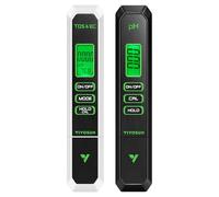 VIVOSUN Kits de pH-mètre numérique et TDS, 0,01pH haute précision type stylo pH mètre ± 2% précision de lecture 3 en 1 TDS EC pour hydroponie, piscine et aquarium, noir blanc, certifié UL