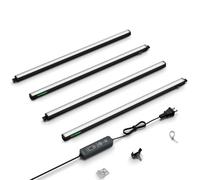 VIVOSUN Lampe LED T5 60 cm pour plantes, 5000K spectre complet, 60W (4x15W) avec minuterie et variateur, éclairage pour semis, hydroponie et plantes d’intérieur, compatible SGS, extensible, lot de 4