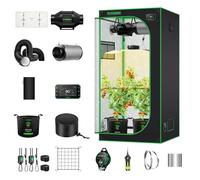 VIVOSUN Tente de Culture Kit Complet 90x90x180cm, Système Automatique avec WiFi, Lampes de Croissance pour Plantes, Ventilation Haute Efficacité et Contrôleur GrowHub E42