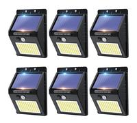 VIVREAL Lot de 6 lampes murales solaires alimentées par l’énergie solaire, 100 LED - YHM02B