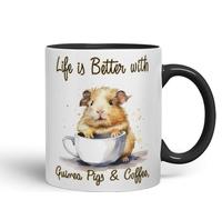 Vixar Mug sarcastique en céramique colorée pour thé, café, infusion chaude, 330 ml, noir