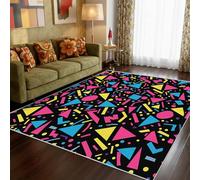 VIXENIUM Tapis Annee 90 Salon Chambre Interieur Carré 100x100 cm