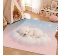 VIXENIUM Tapis d'Entrée Ours Mignon Enfant Interieur 60x90 cm