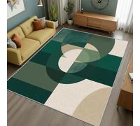 VIXENIUM Tapis Vert Salon Chambre Interieur Carré 100x100 cm