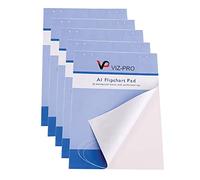 VIZ-PRO Lot de 5 blocs de 25 feuilles pour chevalet A1, 841 x 594 mm | Lot Economique de 5 Blocs, 125 Feuilles au Total, Compatible avec Chevalet et Paperboard, Bureau et École