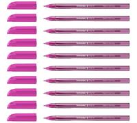 Vizz 102209 Ballpoint Pen (For Quick And Easy Writing, Body Colour = Writing Colour, Line Width M) 10 Pieces, Pink