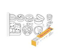 Vjw176 Rouleau de dessin pour enfants, rouleau de coloriage animal pour enfants, rouleau de coloriage adhésif sans désordre pour tout-petits, 300 x 30 cm (jaune, 3 m)