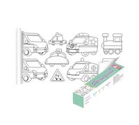 Vjw176 Rouleau de dessin pour enfants, rouleau de coloriage animal pour enfants, rouleau de papier de coloriage adhésif sans désordre pour tout-petits, 300 x 30 cm (vert, 3 m)